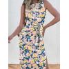 imageANRABESS Womens Summer Casual Sleeveless T Shirt Midi Dress Slim Fit Tie Waist Split Tank Long Dresses 2026 Vacation SundressPrint Blue Floral