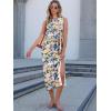 imageANRABESS Womens Summer Casual Sleeveless T Shirt Midi Dress Slim Fit Tie Waist Split Tank Long Dresses 2026 Vacation SundressPrint Blue Floral