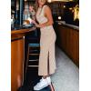 imageANRABESS Womens Summer Casual Sleeveless T Shirt Midi Dress Slim Fit Tie Waist Split Tank Long Dresses 2026 Vacation SundressStriped Brown
