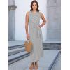 imageANRABESS Womens Summer Casual Sleeveless T Shirt Midi Dress Slim Fit Tie Waist Split Tank Long Dresses 2026 Vacation SundressStriped Grey