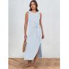 imageANRABESS Womens Summer Casual Sleeveless T Shirt Midi Dress Slim Fit Tie Waist Split Tank Long Dresses 2026 Vacation SundressStriped Light Blue