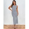 imageANRABESS Womens Summer Casual Sleeveless T Shirt Midi Dress Slim Fit Tie Waist Split Tank Long Dresses 2026 Vacation SundressStriped Navy Blue