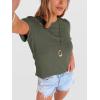 imageANRABESS Womens Summer Waffle Knit Tops Crew Neck Short Sleeve Casual Trendy Shirts Basic Tee Blouses 2026 Spring OutfitsArmy Green