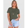 imageANRABESS Womens Summer Waffle Knit Tops Crew Neck Short Sleeve Casual Trendy Shirts Basic Tee Blouses 2026 Spring OutfitsArmy Green