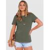 imageANRABESS Womens Summer Waffle Knit Tops Crew Neck Short Sleeve Casual Trendy Shirts Basic Tee Blouses 2026 Spring OutfitsArmy Green