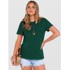 imageANRABESS Womens Summer Waffle Knit Tops Crew Neck Short Sleeve Casual Trendy Shirts Basic Tee Blouses 2026 Spring OutfitsDeep Green