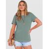 imageANRABESS Womens Summer Waffle Knit Tops Crew Neck Short Sleeve Casual Trendy Shirts Basic Tee Blouses 2026 Spring OutfitsLight Green