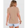 imageANRABESS Womens Summer Waffle Knit Tops Crew Neck Short Sleeve Casual Trendy Shirts Basic Tee Blouses 2026 Spring OutfitsLight Khaki