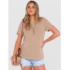 imageANRABESS Womens Summer Waffle Knit Tops Crew Neck Short Sleeve Casual Trendy Shirts Basic Tee Blouses 2026 Spring OutfitsLight Khaki