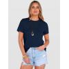 imageANRABESS Womens Summer Waffle Knit Tops Crew Neck Short Sleeve Casual Trendy Shirts Basic Tee Blouses 2026 Spring OutfitsNavy Blue