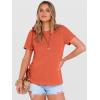 imageANRABESS Womens Summer Waffle Knit Tops Crew Neck Short Sleeve Casual Trendy Shirts Basic Tee Blouses 2026 Spring OutfitsOrange