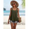 imageANRABESS Womens Tank Tops Lace Shoulder Scoop Neck Flowy Sleeveless Tops Casual Cute Tanks Summer Outfits Beach Vacation 2026Army Green