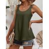 imageANRABESS Womens Tank Tops Lace Shoulder Scoop Neck Flowy Sleeveless Tops Casual Cute Tanks Summer Outfits Beach Vacation 2026Army Green