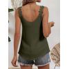 imageANRABESS Womens Tank Tops Lace Shoulder Scoop Neck Flowy Sleeveless Tops Casual Cute Tanks Summer Outfits Beach Vacation 2026Army Green