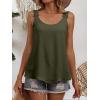 imageANRABESS Womens Tank Tops Lace Shoulder Scoop Neck Flowy Sleeveless Tops Casual Cute Tanks Summer Outfits Beach Vacation 2026Army Green