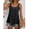 imageANRABESS Womens Tank Tops Lace Shoulder Scoop Neck Flowy Sleeveless Tops Casual Cute Tanks Summer Outfits Beach Vacation 2026Black