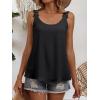 imageANRABESS Womens Tank Tops Lace Shoulder Scoop Neck Flowy Sleeveless Tops Casual Cute Tanks Summer Outfits Beach Vacation 2026Black