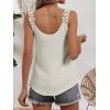 imageANRABESS Womens Tank Tops Lace Shoulder Scoop Neck Flowy Sleeveless Tops Casual Cute Tanks Summer Outfits Beach Vacation 2026Light Yellow