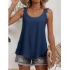 imageANRABESS Womens Tank Tops Lace Shoulder Scoop Neck Flowy Sleeveless Tops Casual Cute Tanks Summer Outfits Beach Vacation 2026Navy Blue