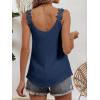 imageANRABESS Womens Tank Tops Lace Shoulder Scoop Neck Flowy Sleeveless Tops Casual Cute Tanks Summer Outfits Beach Vacation 2026Navy Blue