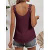 imageANRABESS Womens Tank Tops Lace Shoulder Scoop Neck Flowy Sleeveless Tops Casual Cute Tanks Summer Outfits Beach Vacation 2026Wine Red