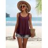 imageANRABESS Womens Tank Tops Lace Shoulder Scoop Neck Flowy Sleeveless Tops Casual Cute Tanks Summer Outfits Beach Vacation 2026Wine Red