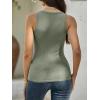 imageANRABESS Womens Tank Tops Summer Workout Scoop Neck Ribbed Tight Knit Sleeveless Going Out Basic Tee Shirts Vacation ClothesArmy Green