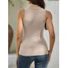 imageANRABESS Womens Tank Tops Summer Workout Scoop Neck Ribbed Tight Knit Sleeveless Going Out Basic Tee Shirts Vacation ClothesBeige