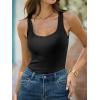 imageANRABESS Womens Tank Tops Summer Workout Scoop Neck Ribbed Tight Knit Sleeveless Going Out Basic Tee Shirts Vacation ClothesBlack