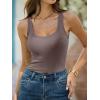 imageANRABESS Womens Tank Tops Summer Workout Scoop Neck Ribbed Tight Knit Sleeveless Going Out Basic Tee Shirts Vacation ClothesLight Coffee