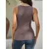 imageANRABESS Womens Tank Tops Summer Workout Scoop Neck Ribbed Tight Knit Sleeveless Going Out Basic Tee Shirts Vacation ClothesLight Coffee