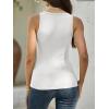 imageANRABESS Womens Tank Tops Summer Workout Scoop Neck Ribbed Tight Knit Sleeveless Going Out Basic Tee Shirts Vacation ClothesWhite