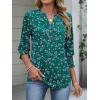 imageANRABESS Womens Tops 34 Sleeve Henley V Neck Soft Blouses Dressy Casual Work Business Shirts 2026 Spring Fashion ClothesGreen Purple Floral