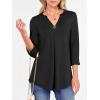 imageANRABESS Womens Tops Business Dressy Casual Blouses 34 Length Sleeve Shirts 2026 Fall Work Tunic Tee TShirts Office OutfitsBlack