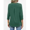imageANRABESS Womens Tops Business Dressy Casual Blouses 34 Length Sleeve Shirts 2026 Fall Work Tunic Tee TShirts Office OutfitsDeep Green