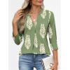 imageANRABESS Womens Tops Business Dressy Casual Blouses 34 Length Sleeve Shirts 2026 Fall Work Tunic Tee TShirts Office OutfitsGreen Flower