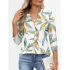 imageANRABESS Womens Tops Business Dressy Casual Blouses 34 Length Sleeve Shirts 2026 Fall Work Tunic Tee TShirts Office OutfitsMulti Leaf