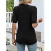 imageANRABESS Womens Tops Puff Short Sleeve Henley Shirt Dressy Casual Blouses Summer Sweater 2026 Spring Business Cute TunicsBlack