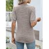 imageANRABESS Womens Tops Puff Short Sleeve Henley Shirt Dressy Casual Blouses Summer Sweater 2026 Spring Business Cute TunicsKhaki