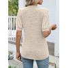 imageANRABESS Womens Tops Puff Short Sleeve Henley Shirt Dressy Casual Blouses Summer Sweater 2026 Spring Business Cute TunicsParchment