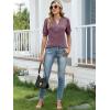 imageANRABESS Womens Tops Puff Short Sleeve Henley Shirt Dressy Casual Blouses Summer Sweater 2026 Spring Business Cute TunicsPurple