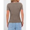 imageANRABESS Womens Tops Short Sleeve Crewneck Shirts Slim Fit Ribbed Knit Lightweight Sweater 2026 Summer Dressy Casual TShirtsCool Ash Brown