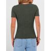imageANRABESS Womens Tops Short Sleeve Crewneck Shirts Slim Fit Ribbed Knit Lightweight Sweater 2026 Summer Dressy Casual TShirtsDeep Green