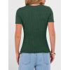 imageANRABESS Womens Tops Short Sleeve Crewneck Shirts Slim Fit Ribbed Knit Lightweight Sweater 2026 Summer Dressy Casual TShirtsGreen