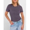 imageANRABESS Womens Tops Short Sleeve Crewneck Shirts Slim Fit Ribbed Knit Lightweight Sweater 2026 Summer Dressy Casual TShirtsPurple