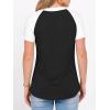 imageANRABESS Womens Tops Short Sleeve Henley Shirts Summer V Neck Color Block Tunic T Shirts Casual Blouses Work Trendy ClothesBlack