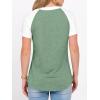 imageANRABESS Womens Tops Short Sleeve Henley Shirts Summer V Neck Color Block Tunic T Shirts Casual Blouses Work Trendy ClothesLight Green