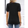 imageANRABESS Womens Tops Short Sleeve Sweaters Dressy Casual V Neck Summer Tunic Blouses Cute Work Shirts 2026 Trendy ClothesBlack