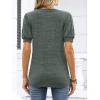 imageANRABESS Womens Tops Short Sleeve Sweaters Dressy Casual V Neck Summer Tunic Blouses Cute Work Shirts 2026 Trendy ClothesDeep Green