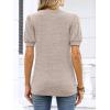 imageANRABESS Womens Tops Short Sleeve Sweaters Dressy Casual V Neck Summer Tunic Blouses Cute Work Shirts 2026 Trendy ClothesParchment